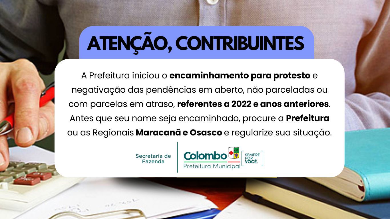 Prefeitura inicia encaminhamento de débitos em atraso para protesto 